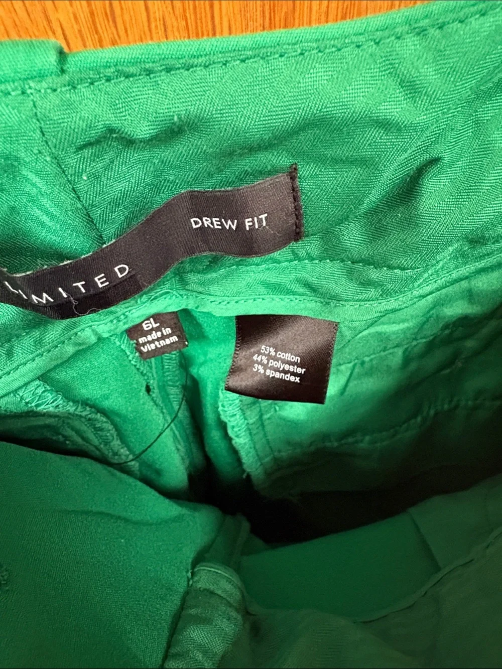 The Limited Drew Fit Kelly Green Career Dress Pants 6L - Picture 6 of 6